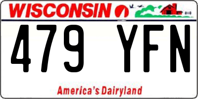 WI license plate 479YFN