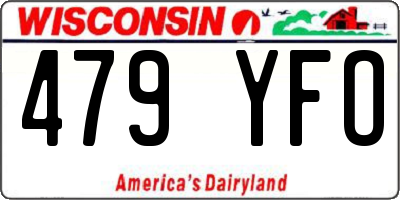 WI license plate 479YFO