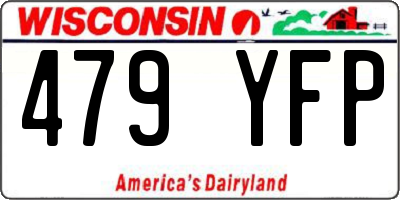 WI license plate 479YFP