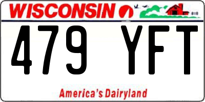 WI license plate 479YFT