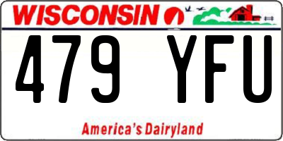 WI license plate 479YFU