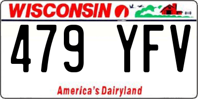 WI license plate 479YFV
