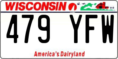 WI license plate 479YFW