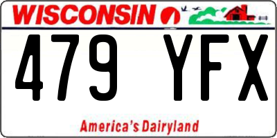 WI license plate 479YFX