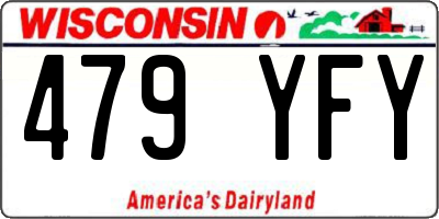 WI license plate 479YFY