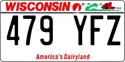 WI license plate 479YFZ