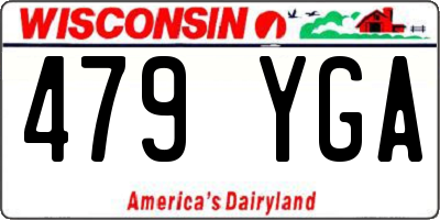 WI license plate 479YGA