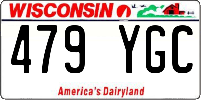 WI license plate 479YGC