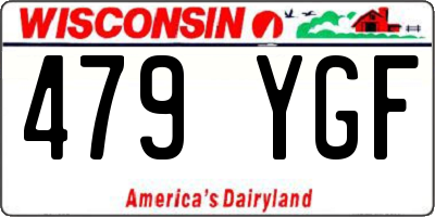 WI license plate 479YGF