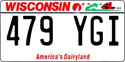 WI license plate 479YGI