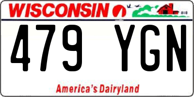 WI license plate 479YGN
