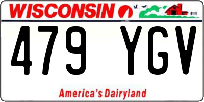 WI license plate 479YGV