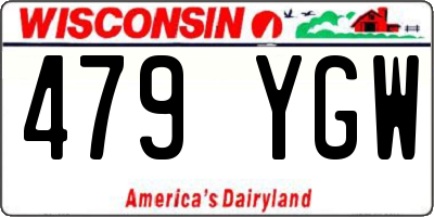 WI license plate 479YGW