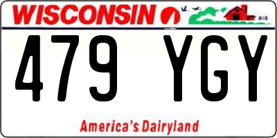 WI license plate 479YGY
