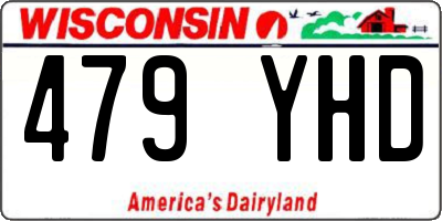 WI license plate 479YHD