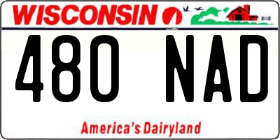 WI license plate 480NAD