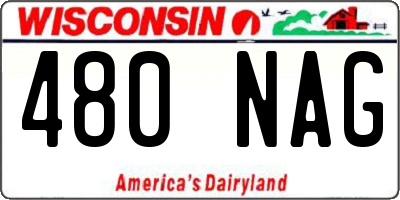 WI license plate 480NAG