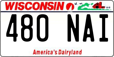 WI license plate 480NAI