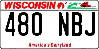 WI license plate 480NBJ