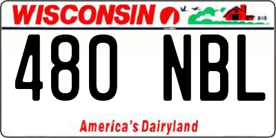 WI license plate 480NBL