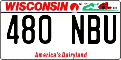 WI license plate 480NBU
