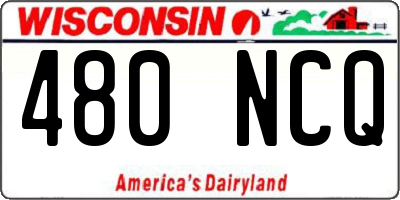 WI license plate 480NCQ