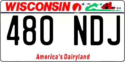 WI license plate 480NDJ