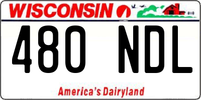 WI license plate 480NDL