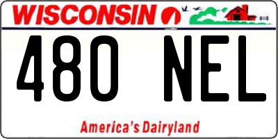 WI license plate 480NEL