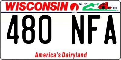 WI license plate 480NFA