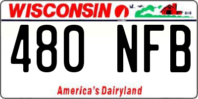 WI license plate 480NFB