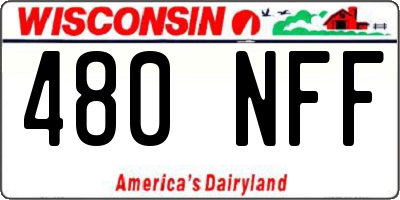 WI license plate 480NFF