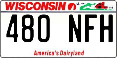 WI license plate 480NFH