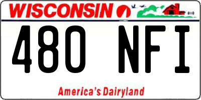 WI license plate 480NFI