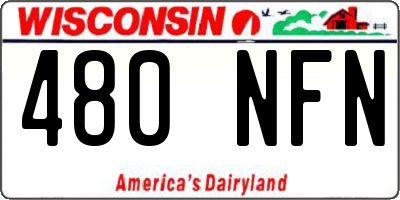 WI license plate 480NFN