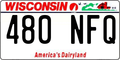 WI license plate 480NFQ