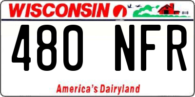 WI license plate 480NFR