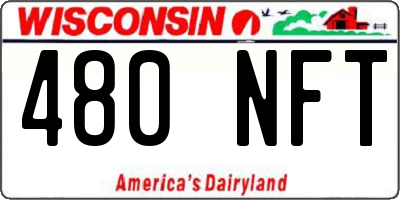 WI license plate 480NFT