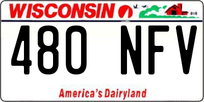 WI license plate 480NFV