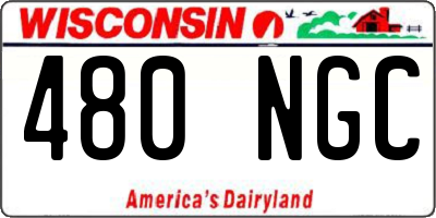 WI license plate 480NGC