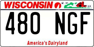 WI license plate 480NGF
