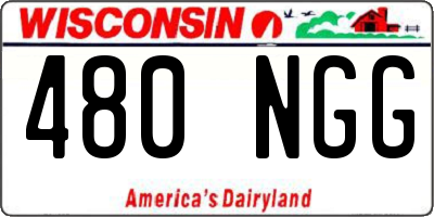 WI license plate 480NGG