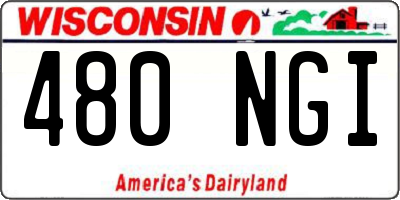WI license plate 480NGI