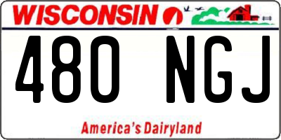 WI license plate 480NGJ