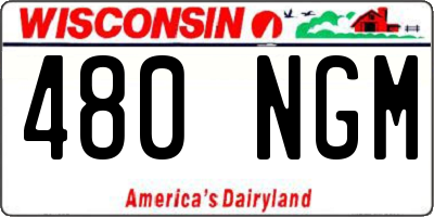 WI license plate 480NGM