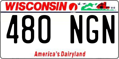 WI license plate 480NGN