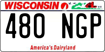 WI license plate 480NGP