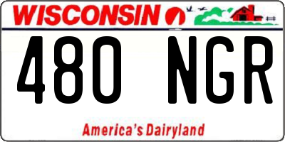 WI license plate 480NGR