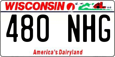 WI license plate 480NHG