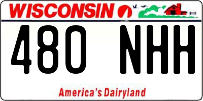 WI license plate 480NHH